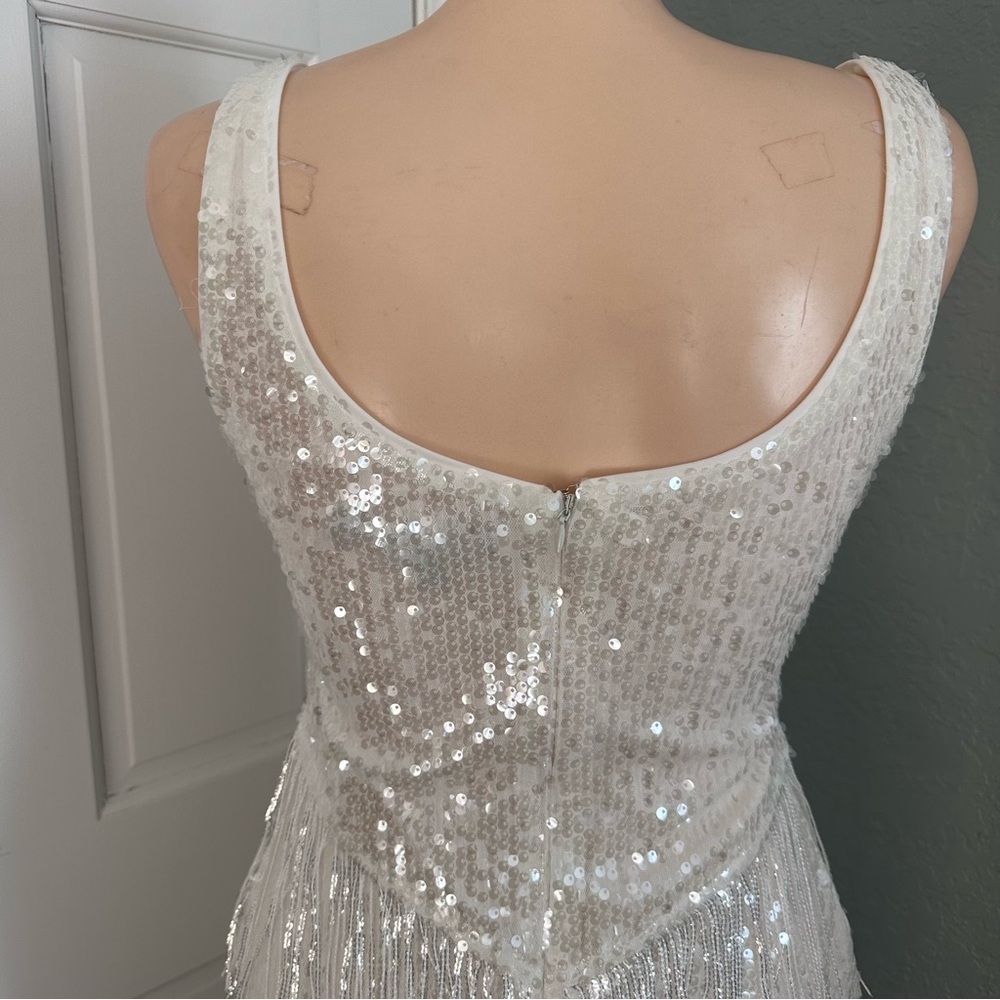 LULU’S LIMELIGHT LOVE SEQUIN FRINGE BODYCON MINI DRESS - Picture 12 of 14